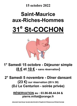 31me Saint-Cochon : Dner dansant avec DJ Le Centurion