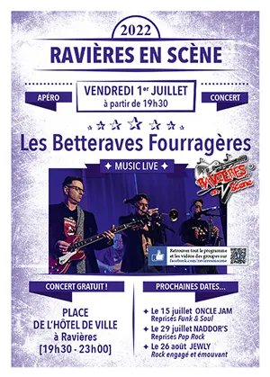 1er apéro-concert avec Les Betteraves Fourragères (Rock rural / Trash guinguette) dans le cadre de Ravières en Scène (saison 7)