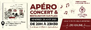 Apéro-concert avec Deadline (pop-rock) avec la présence de la Brasserie artisanale Gentleman Farmer