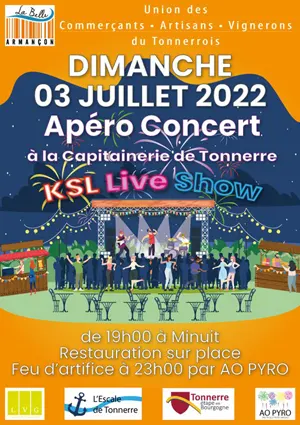 Apro-Concert avec le groupe KSL Live Show (pop-rock) et Feu d'artifice tir par AO PYRO