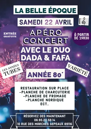 Apro-concert avec le duo Dada & Fafa (Les annes tubes, annes 80, varit)