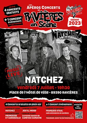 Ravières en scène (saison 8) : 1er apéro-concert avec Natchez (rock country)