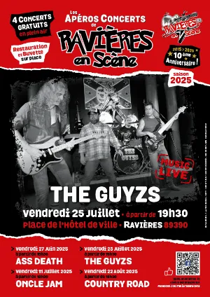 Ravières en Scène (10ème édition) : 3ème apéro-concert avec The Guyzs (blues rock aux accents britanniques des années 70)