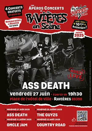 Ravières en Scène (10ème édition) : 1er apéro-concert avec avec Ass Death (Revivez AC/DC)