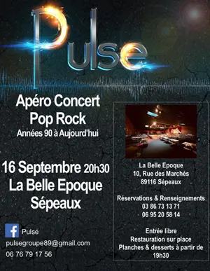 Apéro-concert rock avec le groupe Pulse (années 90 à aujourd'hui)