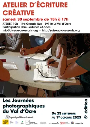 Atelier d'écriture créative dans le cadre des 5èmes Journées photographiques du Val d'Ocre (pour adultes et adolescents)
