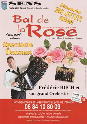Bal de la Rose (spectacle dansant) avec Frédéric Buch et son grand orchestre (avec taxis boys et une rose offerte à toutes les dames)