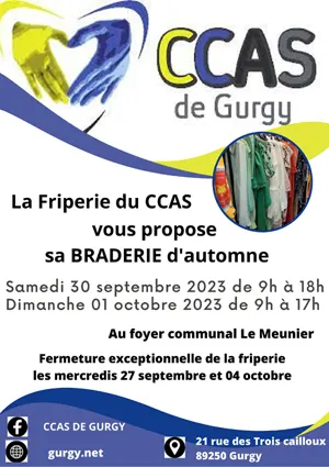 Braderie d'automne de la Friperie du CCAS