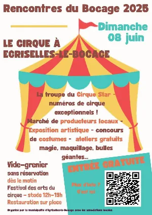 Rencontres du Bocage 2025 : Numéros exceptionnels du Cirque Star + Marché de producteurs + Exposition + Concours de costumes + Ateliers gratuits + Vide-grenier