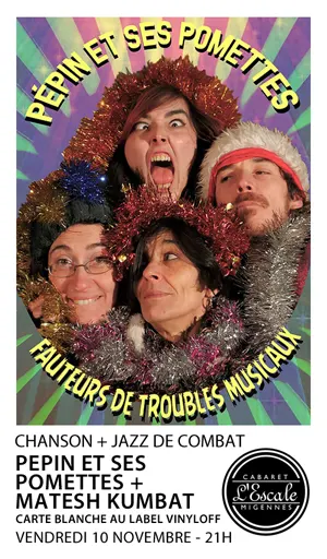 Concert avec Ppin et ses pomettes + Matesh Kumbat (chanson + jazz de combat) / Carte blanche au label Vinyloff