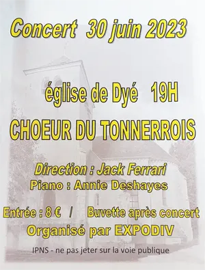 Concert avec le Choeur du Tonnerrois (Direction : Jack Ferrari / Piano : Annie Deshayes)