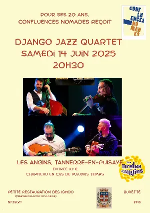 Concert avec Django Jazz Quartet dans le cadre des 20 ans de Confluences Nomades