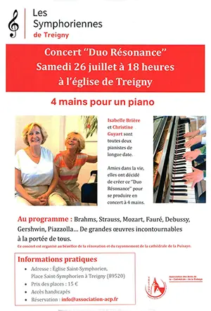 Concert de piano à 4 mains avec le Duo Résonance