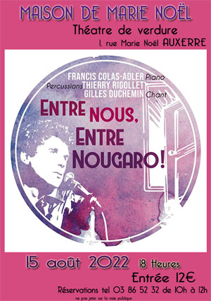 Concert avec le trio Entre Nous, Entre Nougaro (hommage à Claude Nougaro)