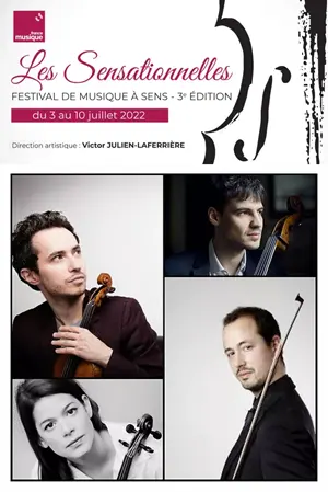 Concert / Festival Les Sensationnelles (musique classique) / Terzetto de Dvorak et 15e quatuor a cordes de Shubert par Guillaume Chilemme, Gabriel Le Magadure (violons), Marie Chilemme (alto) et Victor Julien-Laferrire (violoncelle)