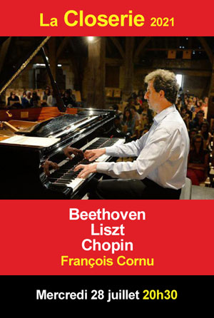 Concert de musique classique avec François Cornu (piano / oeuvres de Beethoven, Liszt, Chopin)