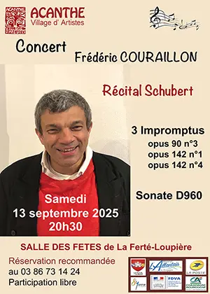 Concert : Récital Schubert par Frédéric Couraillon