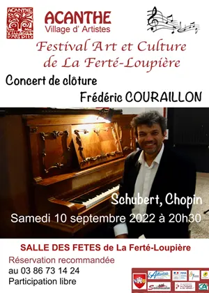 Concert de clture du festival d't avec Frdric Couraillon (Piano / Schubert, Chopin)