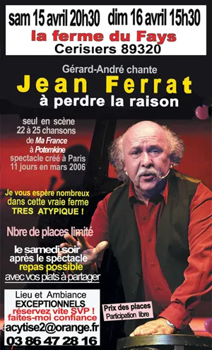 Concert : Gérard-André chante Jean Ferrat 