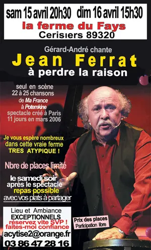 Concert : Grard-Andr chante Jean Ferrat 