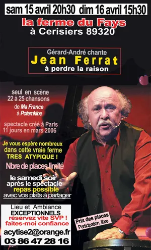 Concert : Grard-Andr chante Jean Ferrat 