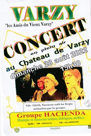 Concert en plein air avec le groupe Hacienda (musique et chansons latines, ibériques et andines)