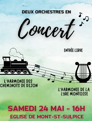 Concert avec L’Harmonie des Cheminots de Dijon et L’Harmonie de la Lyre Montoise