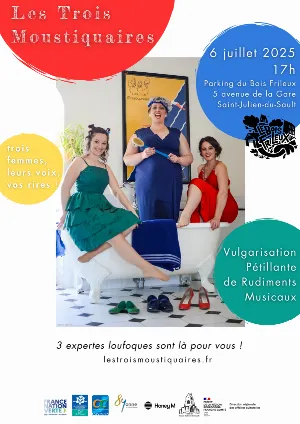 Concert-spectacle avec Les Trois Moustiquaires (vulgarisation pétillante de rudiments musicaux / 3 expertes loufoques sont là pour vous !)