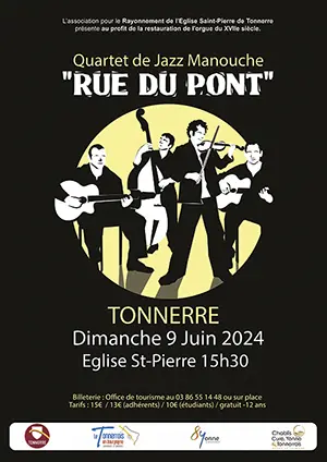 Concert avec Rue du Pont (Quartet de Jazz Manouche) au profit de la restauration de l'orgue du 17�me si�cle