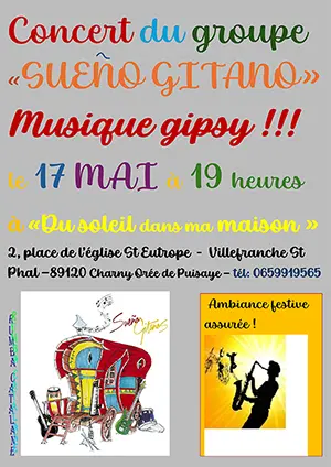 Concert avec le groupe Sueno Gitano (musique gipsy)