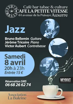 Concert de Jazz (standards et compositions) avec Bruno Bellemin (guitare), Jrme Tricoire (piano) et Victor Aubert (contrebasse)