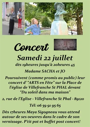 Concert avec Madame Sacha et Jo (chanson franaise)