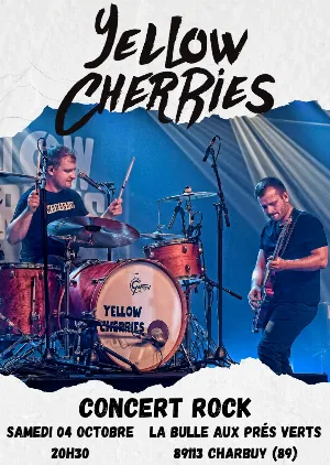 Concert rock avec Yellow Cherries (prix du jury 2025 du tremplin de l'Othe Armance Festival
et gagnants des tremplins Ebullison et Wanagain Festival)