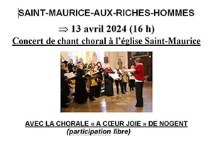 Concert de chant choral avec la Chorale 