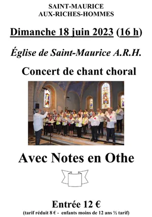 Concert de chant choral avec Notes en Othe