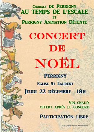 Concert de Nol avec la Chorale Au Temps de l'Escale et Perrigny Animation Dtente