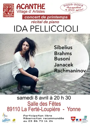 Concert / Rcital de piano par Ida Pelliccioli (Sibelius, Brahms, Busoni, Janacek, Rachmaninov)