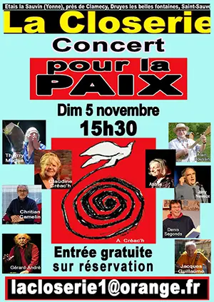 Concert pour la Paix (avec la prsence de nombreux artistes)