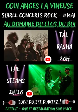 Soire concerts rock avec Tal Rasha (de Paris) et The Steams (de Grce) suivi du dj set d'Artez