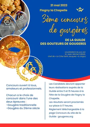 Concours de gougères de la Guilde des goûteurs de gougères dans le cadre de la 28ème Fête de la Gougère / Président du jury : Jean-Michel Lorain (chef de La Côte Saint-Jacques à Joigny)