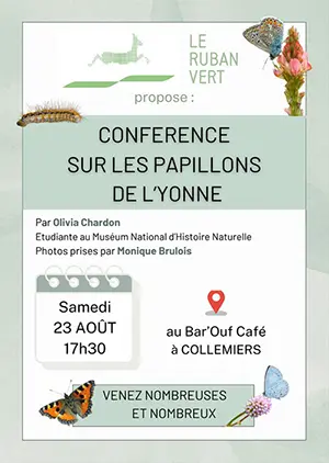 Conférence sur les papillons de l’Yonne par Olivia Chardon (étudiante au Muséum National d’Histoire Naturelle) avec des photos prises par Monique Brulois
