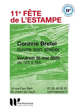 Dans le cadre de la Fte de l'estampe, Corinne Bretel ouvre son atelier