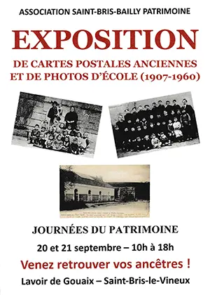 A prévoir // Journées du Patrimoine : Exposition de cartes postales anciennes et de photos d'école (1907-1960)