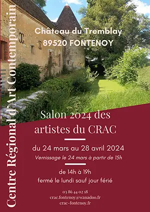 Salon 2024 des artistes du CRAC (Centre Rgional d'Art Contemporain) avec 60 artistes (Invits d'honneur : Martine Bonnamy et Jean Domergue)