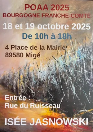 Exposition des oeuvres inédites et récentes d'Isée Jasnowski dans le cadre des Portes ouvertes des ateliers d'artistes de Bourgogne Franche-Comté organisées par Seize-Mille