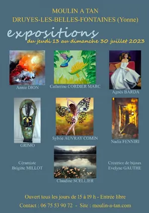 Exposition collective de peintures, sculptures, cramiques et bijoux par 9 artistes