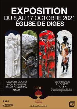 Exposition de peintures et sculptures d'Ugo Guttadoro, Yvon Tonnerre, Sylvie Chameroy et Nama