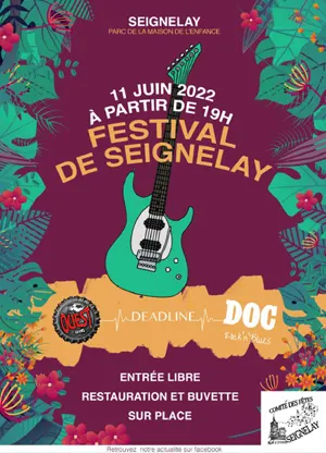 Festival de Seignelay : Concerts rock avec les groupes Ouest (pop-rock), Deadline (pop-rock) et Doc (rock'n blues)