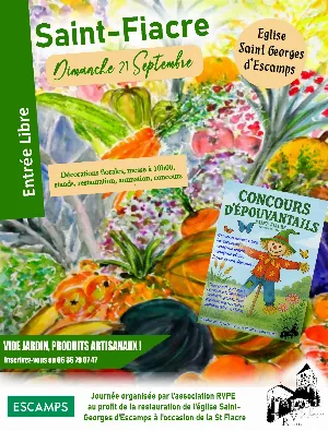 Fête de la St Fiacre : Décorations florales et nombreuses animations + Concours d'épouvantails + Vide-jardin et produits artisanaux