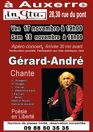 Apéro-Concert, avec Gérard-André